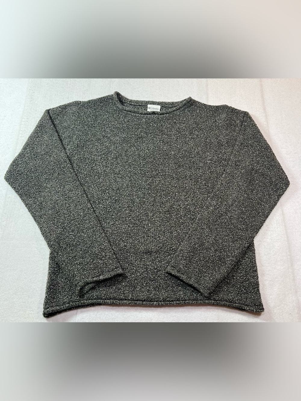 Columbia Sportswear Women’s Boucle Knit Gray Marl Sweater Vintage 2008,Small
